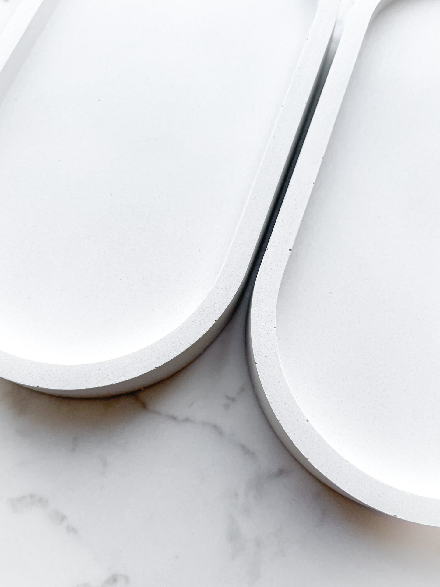 Perfectly Imperfect Oval Decorative Tray in White