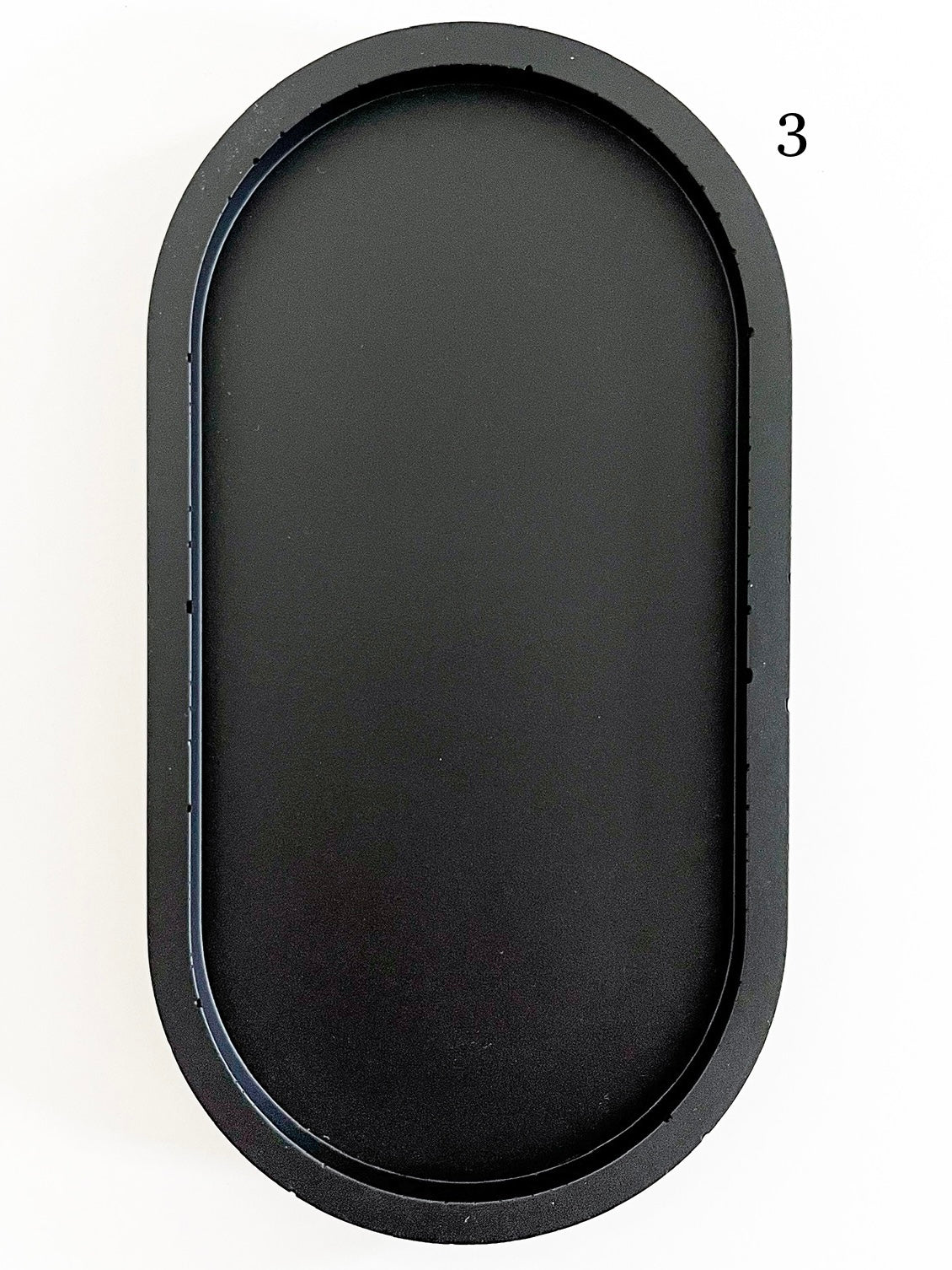 Perfectly Imperfect Oval Decorative Tray in Black