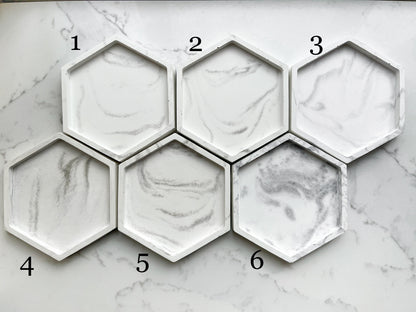 Perfectly Imperfect Hexagonal Concrete Trinket Tray