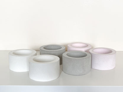 Perfectly Imperfect Round Concrete Tealight Holder