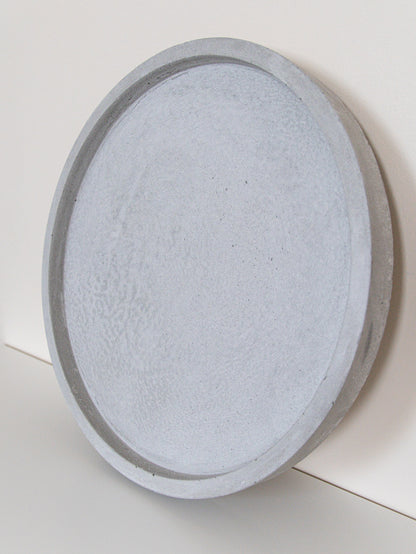 Perfectly Imperfect Extra Large Round 38 cm Decorative Tray in Grey Concrete