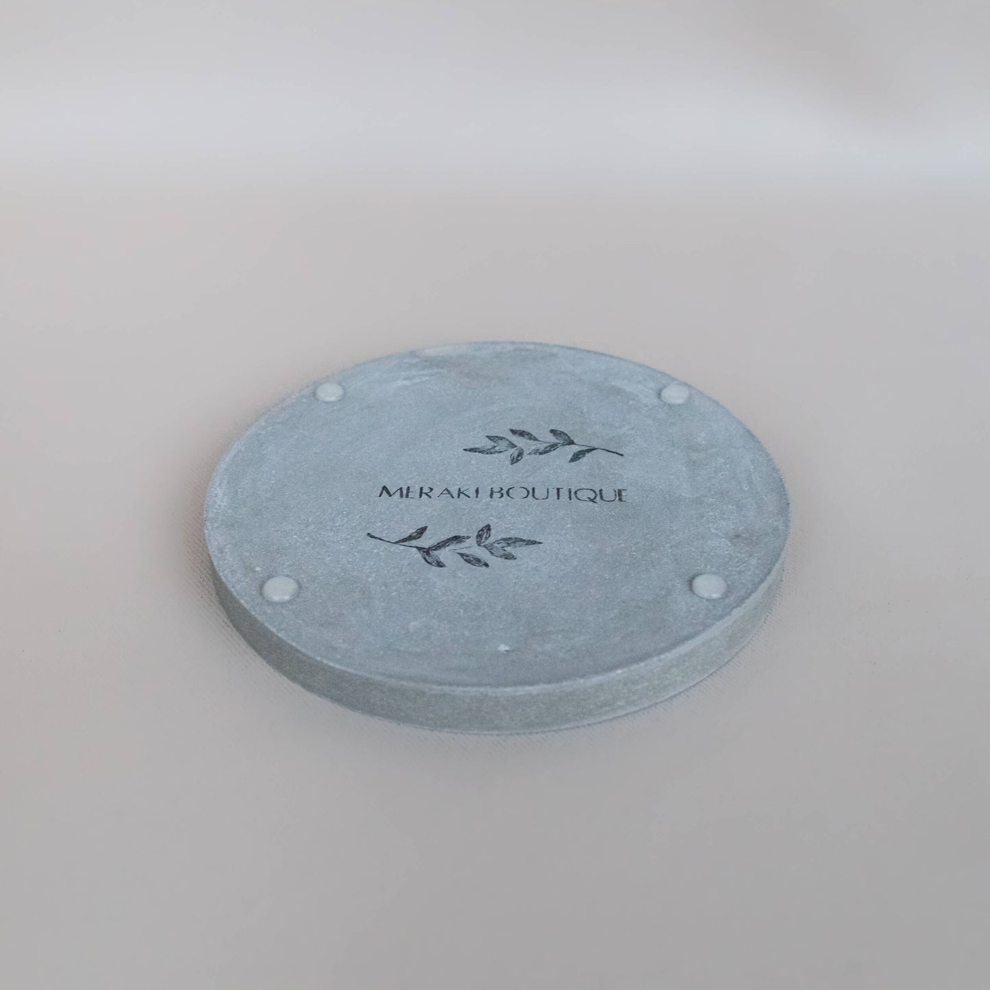 Perfectly Imperfect Small Round 11 cm Diameter Decorative Trinket Tray in White Marble Effect