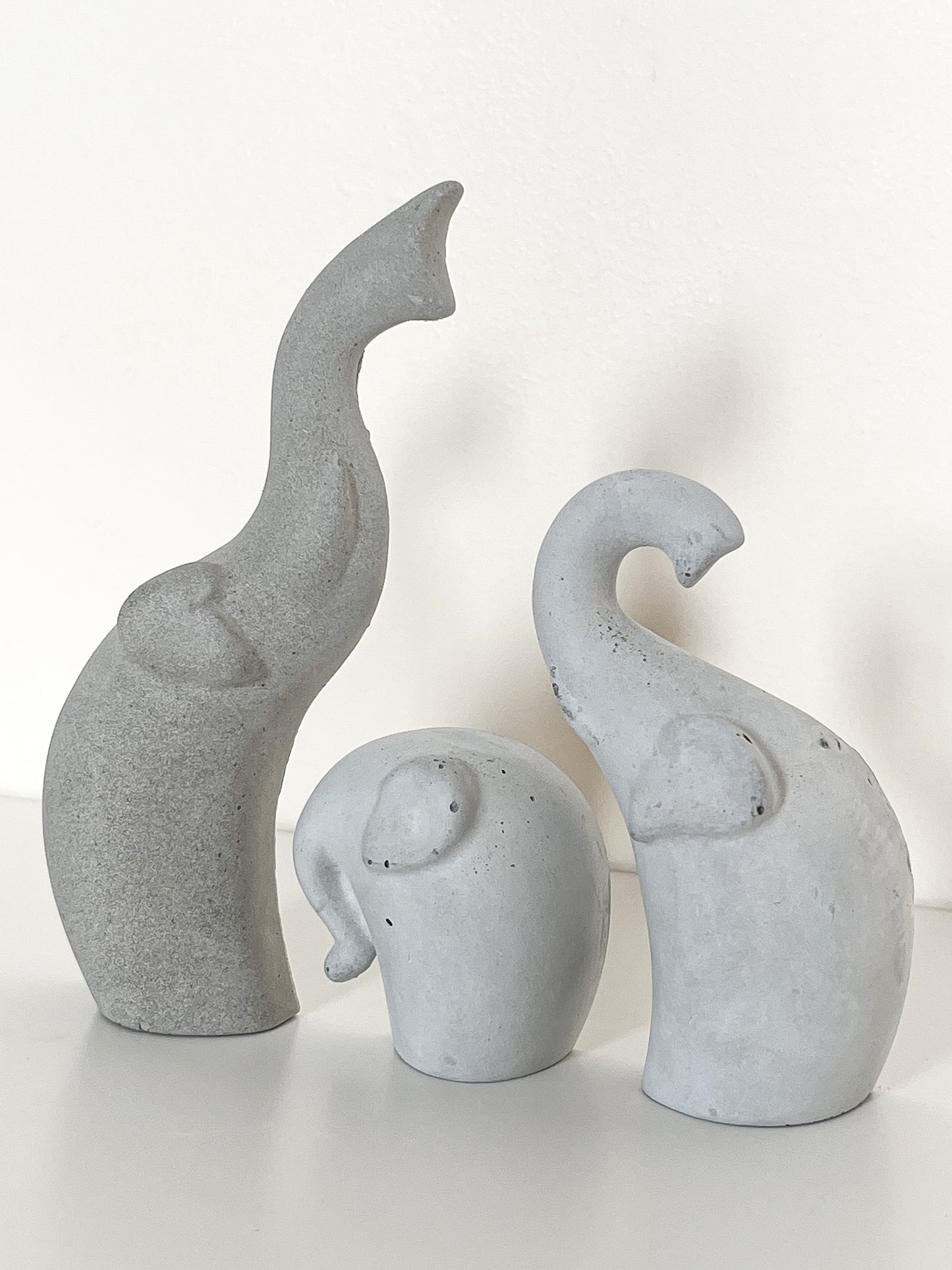 Perfectly Imperfect Concrete Elephant Family Ornament