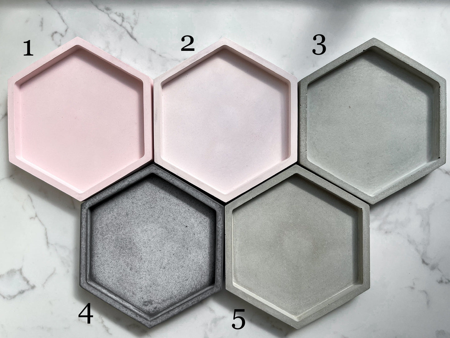 Perfectly Imperfect Hexagonal Concrete Trinket Tray