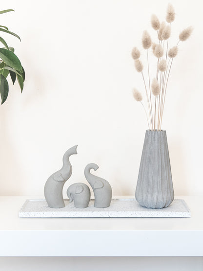 Nordic Style Modern Bud Vase in Grey Concrete