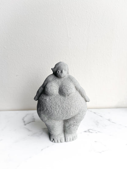 Perfectly Imperfect Abstract Standing Curvy Lady Sculpture | Plus Size Body Positive Nordic Woman Ornament