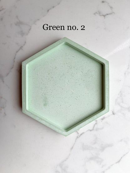 Perfectly Imperfect Hexagonal Concrete Trinket Tray