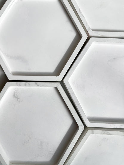 Perfectly Imperfect Hexagonal Concrete Trinket Tray