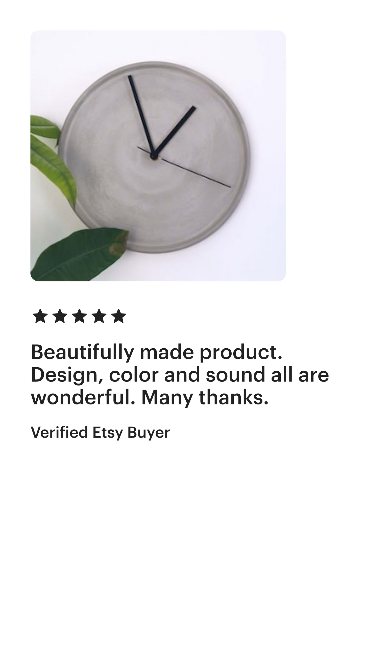 Round Grey Concrete Wall Clock