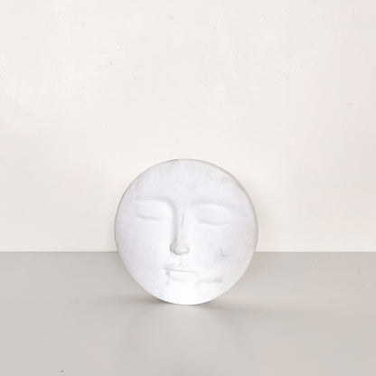 Perfectly Imperfect Luna Moon Ornament in White Marble Effect