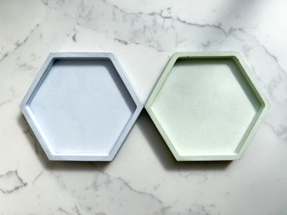 Perfectly Imperfect Hexagonal Concrete Trinket Tray