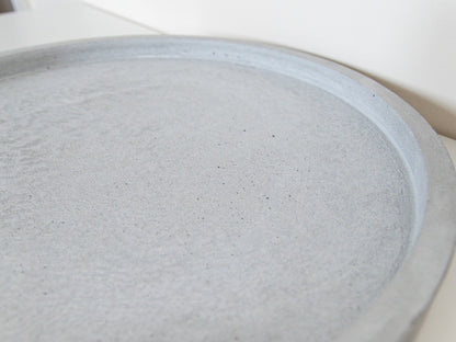 Perfectly Imperfect Extra Large Round 38 cm Decorative Tray in Grey Concrete