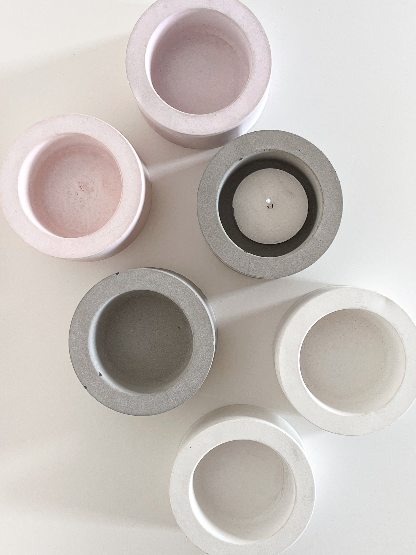 Perfectly Imperfect Round Concrete Tealight Holder