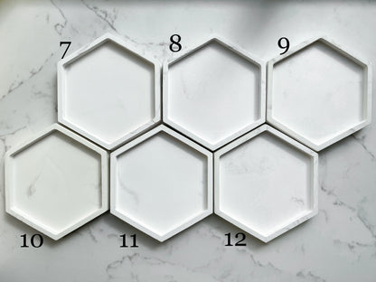 Perfectly Imperfect Hexagonal Concrete Trinket Tray