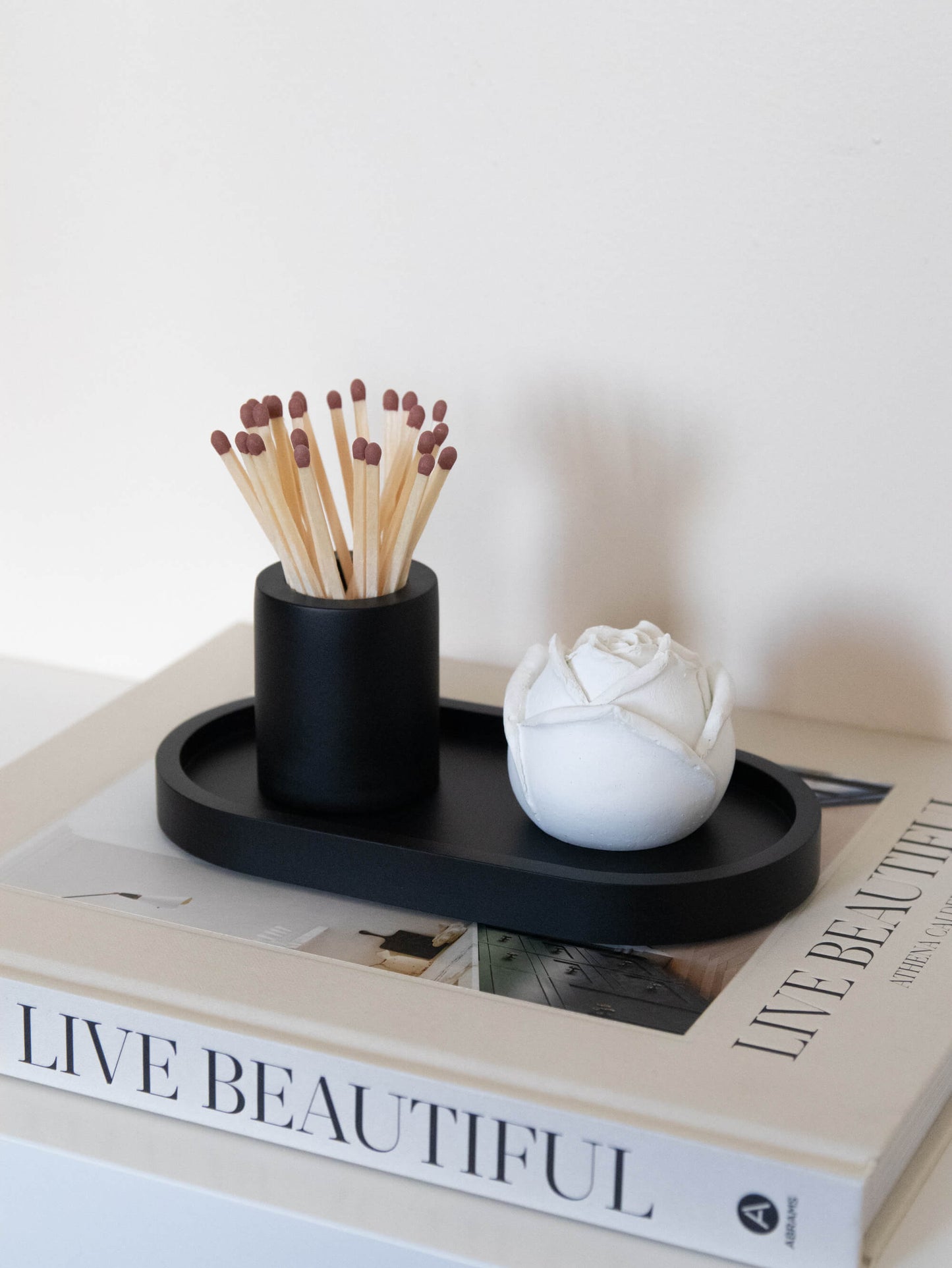 Perfectly Imperfect Oval Decorative Tray in Black