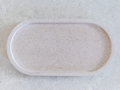 Oval Decorative Tray in Cream Sandstone