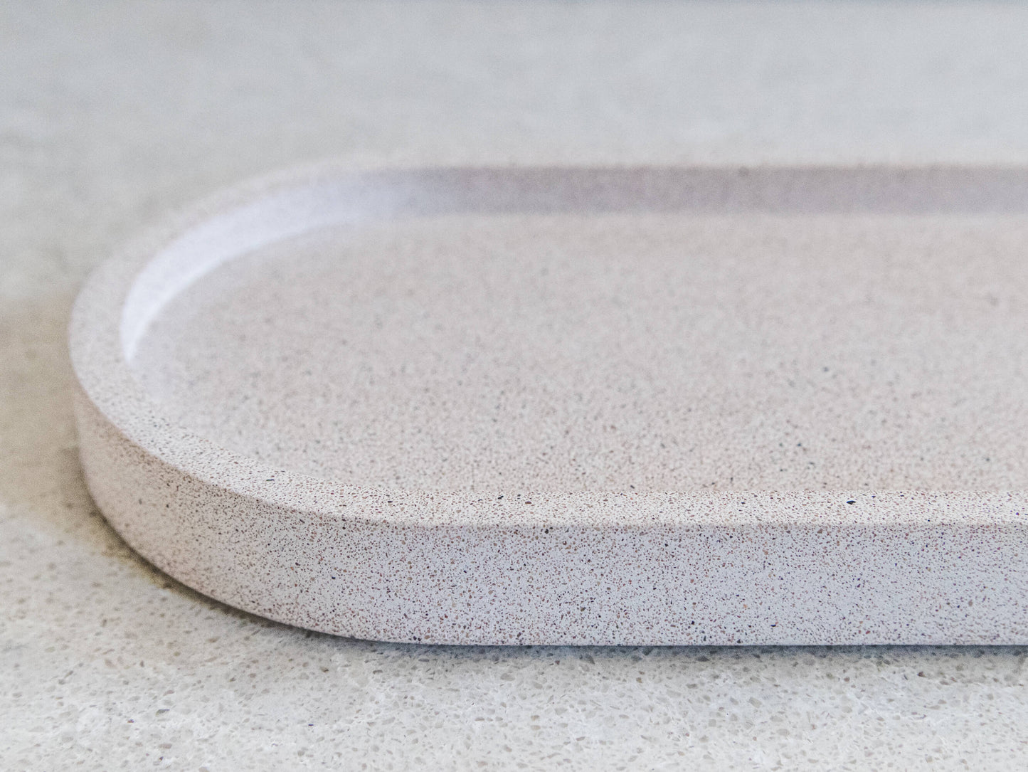 Oval Decorative Tray in Cream Sandstone