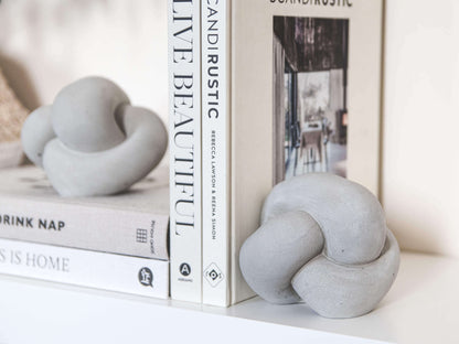 Decorative Concrete Knot | Bookend | Paperweight | Nordic Style Decor