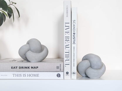 Decorative Concrete Knot | Bookend | Paperweight | Nordic Style Decor