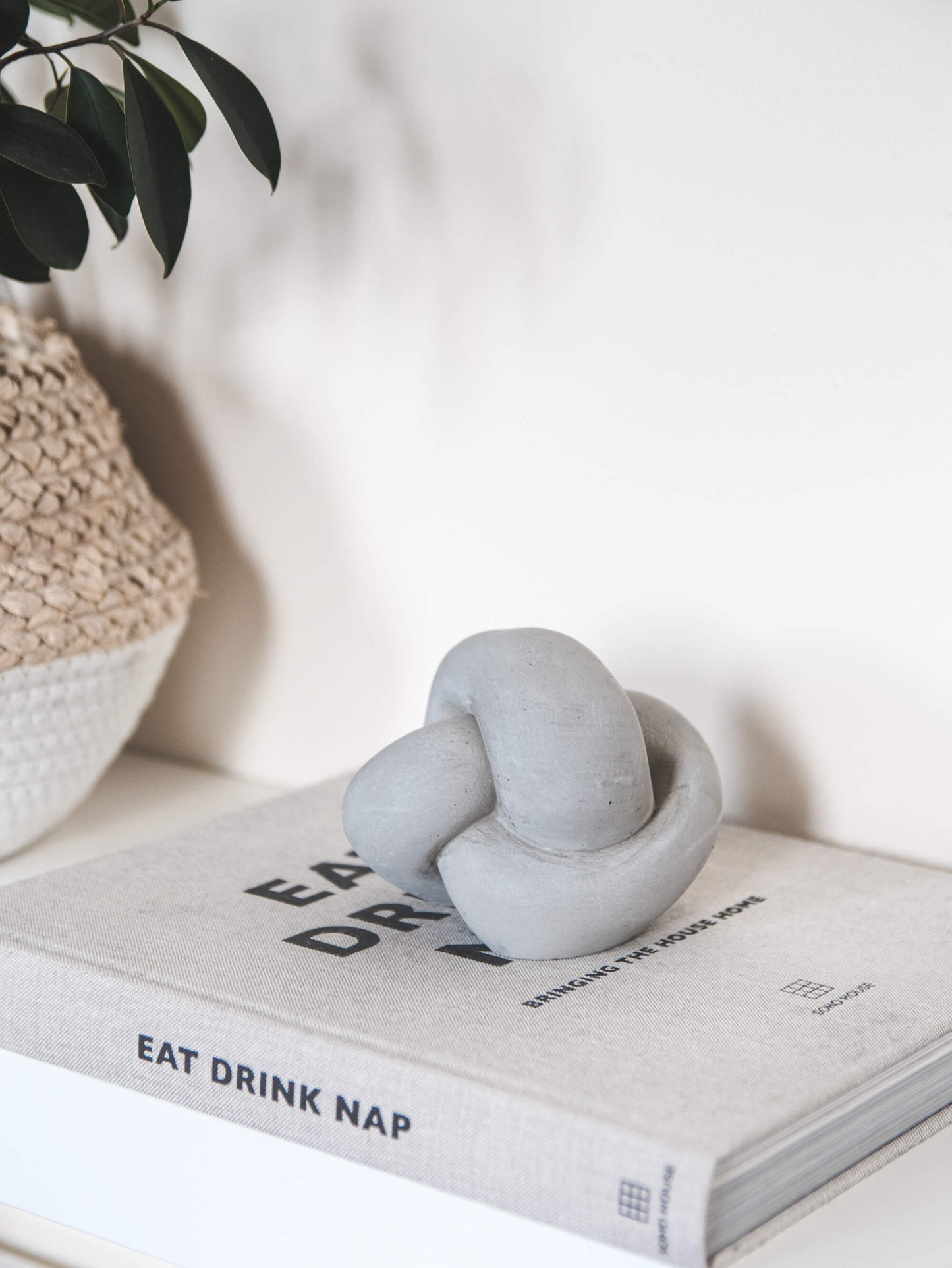 Decorative Concrete Knot | Bookend | Paperweight | Nordic Style Decor