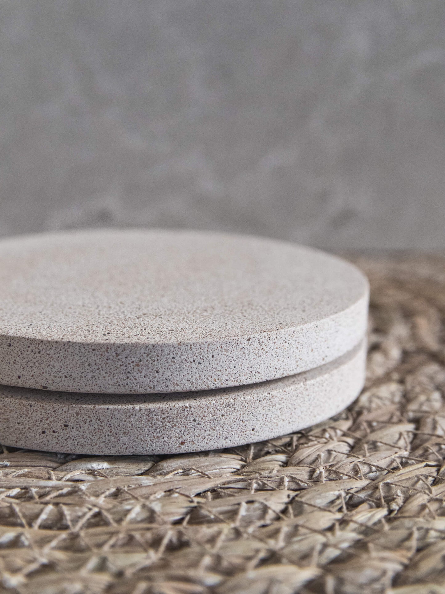 Round Coasters in Cream Sandstone - Set of 2 or 4