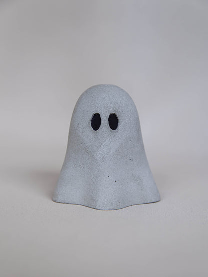 Decorative Concrete Ghost Ornament | Spooky Cute Halloween and Autumn Decor