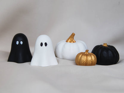 Decorative Concrete Ghost Ornament | Spooky Cute Halloween and Autumn Decor