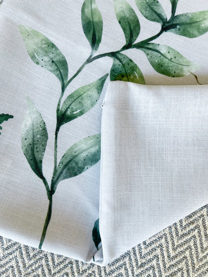 Linen Feel Elegant Dragonfly and Greenery Grey Cushion Throw Pillow Cover 45x45 cm 18x18 in