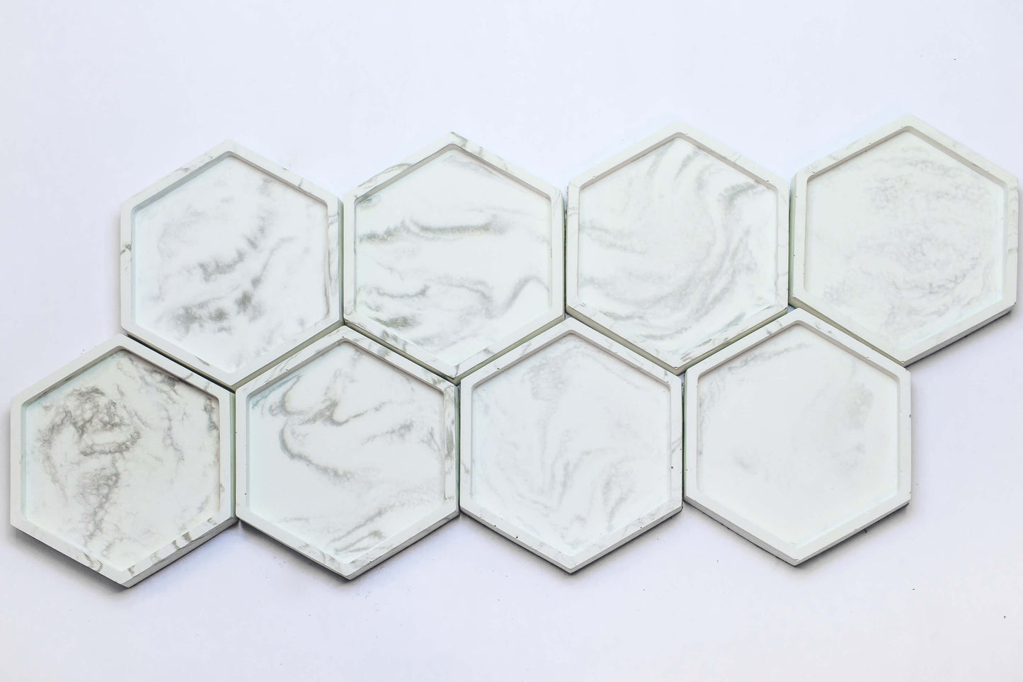 Hexagonal Concrete Trinket Tray