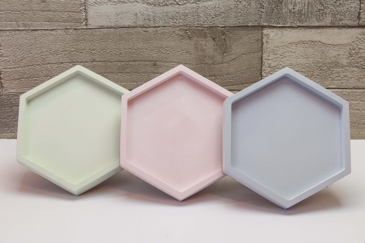 Hexagonal Concrete Trinket Tray