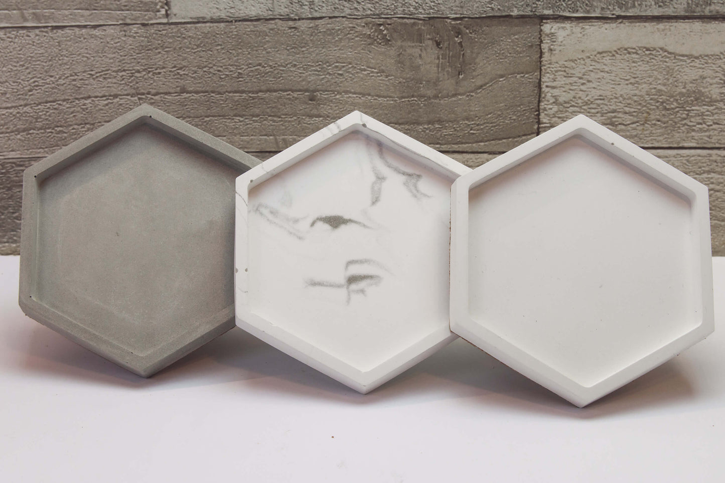 Hexagonal Concrete Trinket Tray