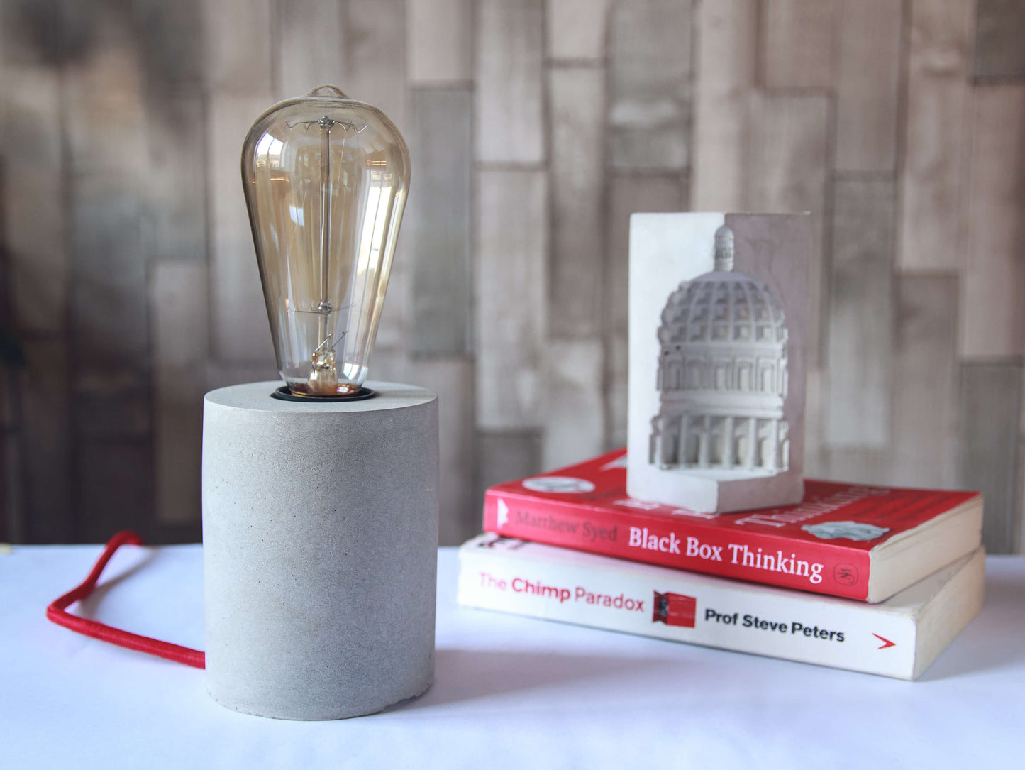 Modern Grey Concrete Table Lamp