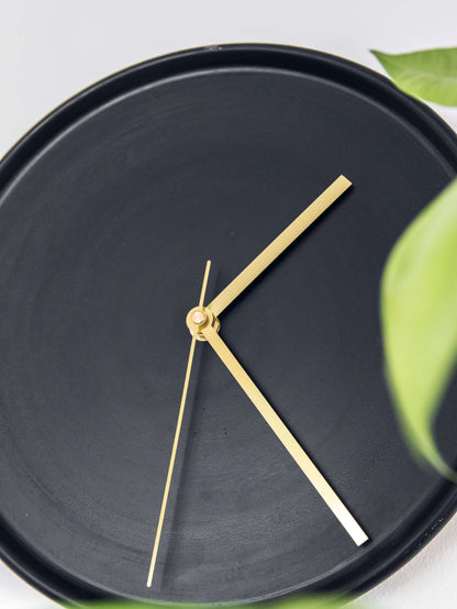 Matt Black Round Wall Clock