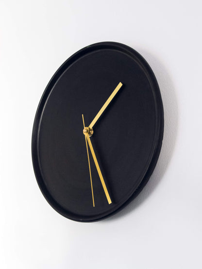 Matt Black Round Wall Clock