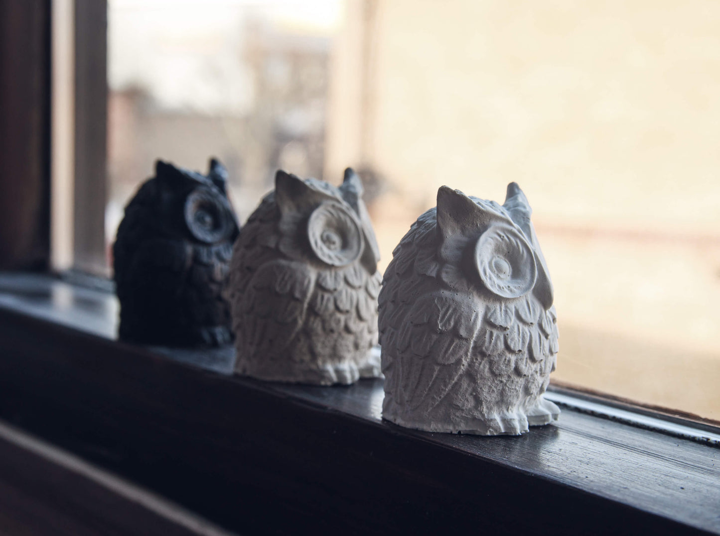 Standing Concrete Owl Ornament