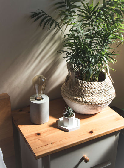 Modern Grey Concrete Table Lamp