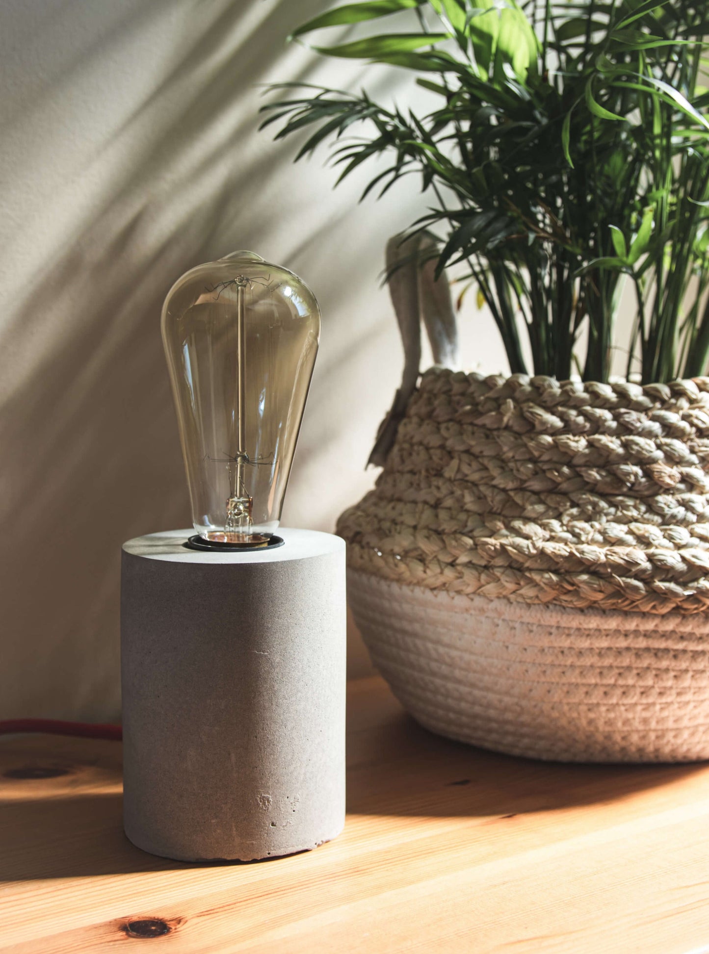 Modern Grey Concrete Table Lamp