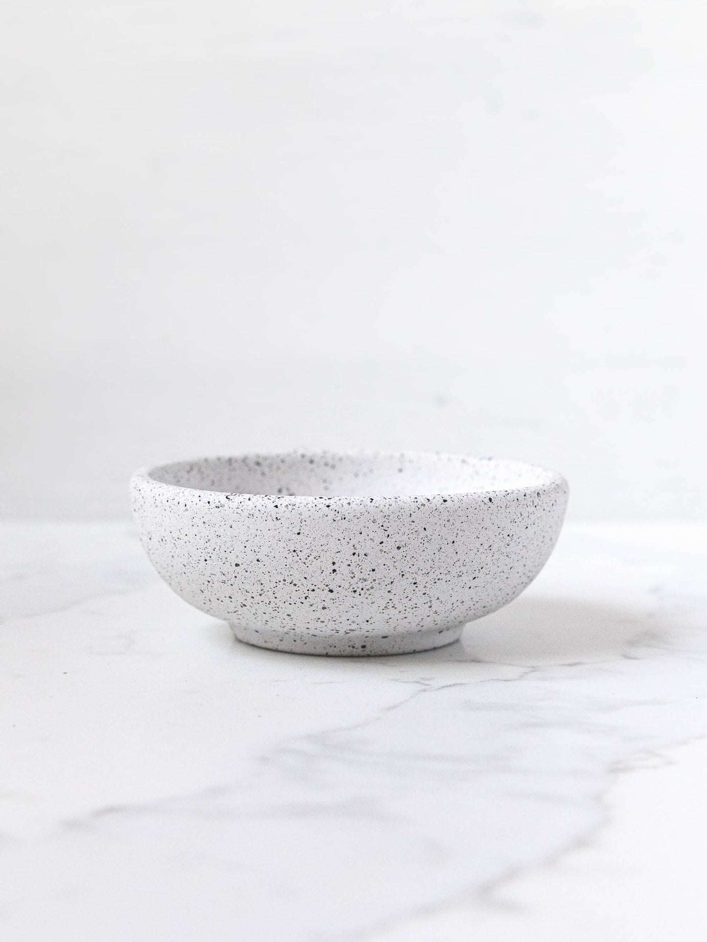 Small Bowl in Speckled White Granite Terrazzo
