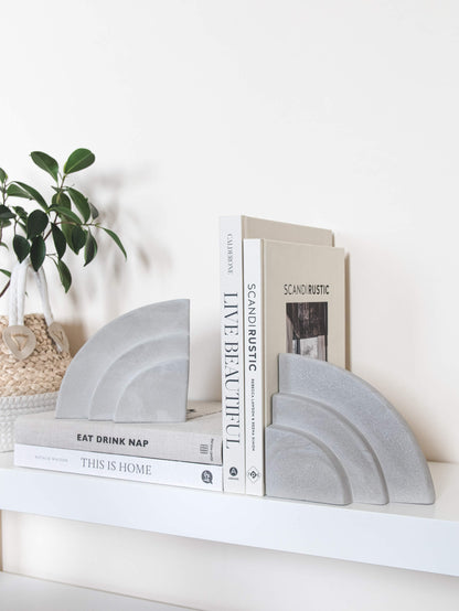 Rainbow Concrete Bookend