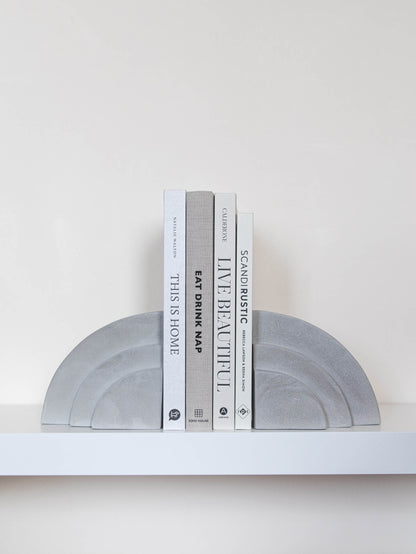 Rainbow Concrete Bookend