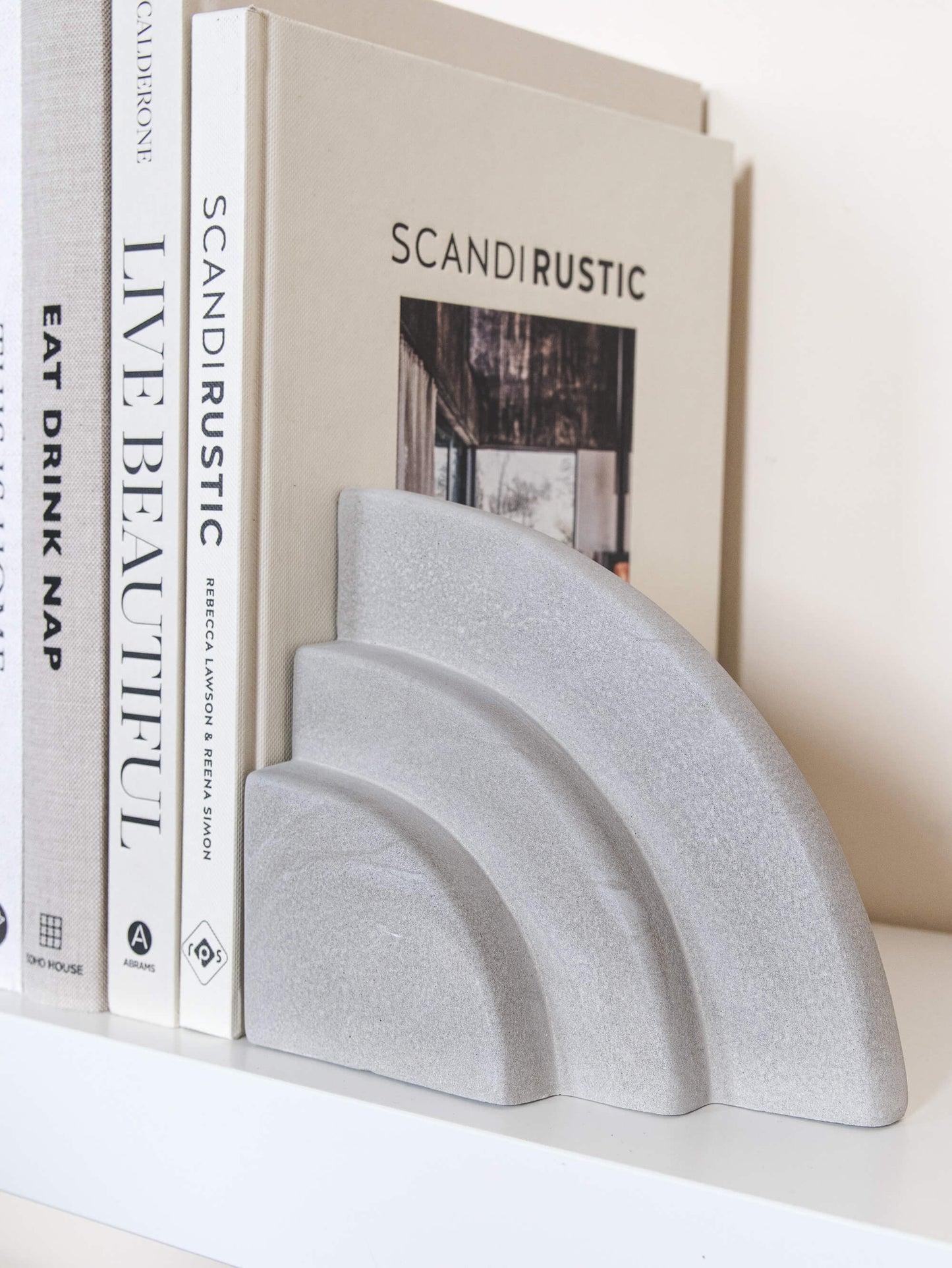 Rainbow Concrete Bookend