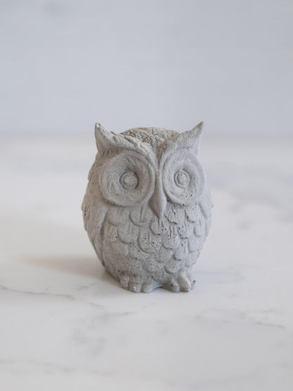 Standing Concrete Owl Ornament