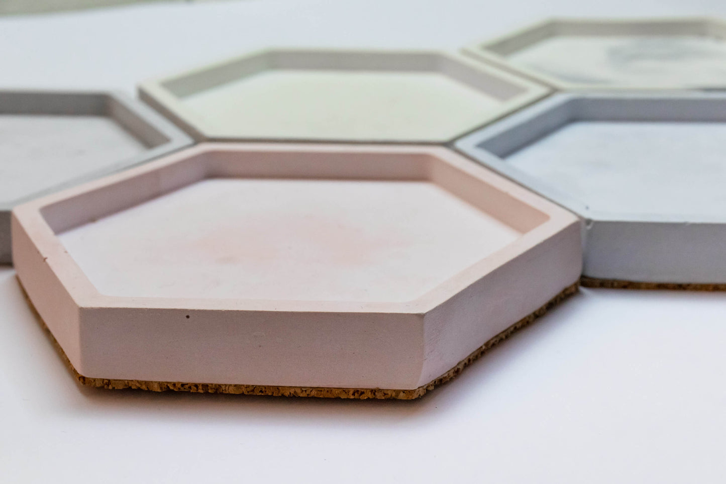 Hexagonal Concrete Trinket Tray